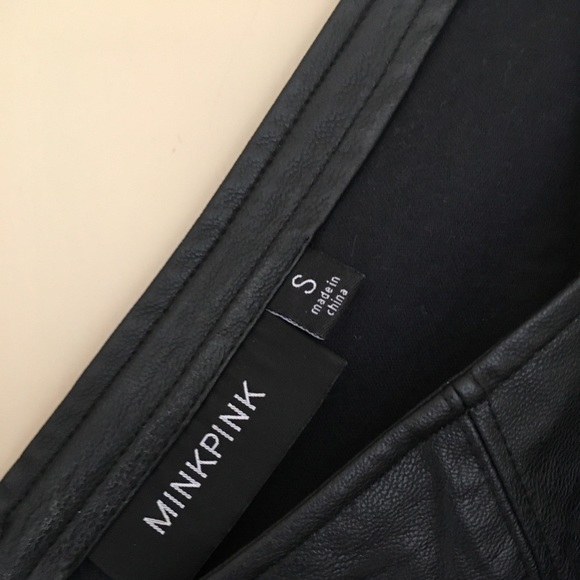 MINKPINK faux leather black sheath dress! - Picture 5 of 6